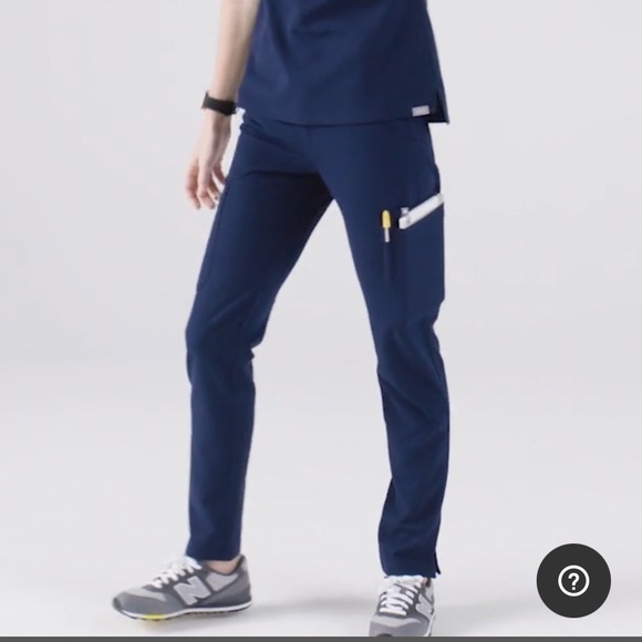 Figs Navy Women’s Yola Scrub Pants - Picture 2 of 4